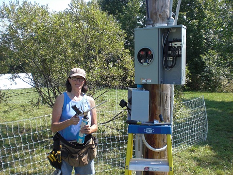 Putting in a new service in Central Vermont.